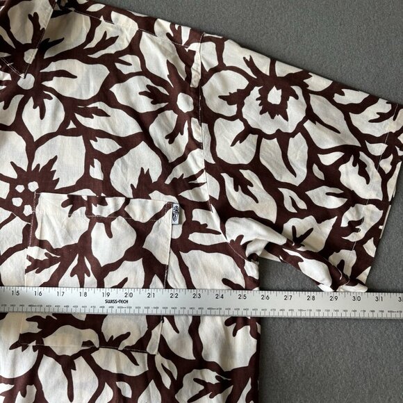 Wayan Natural Wear Vintage Mens 2XL Brown Hawaiian Button Up Short Sleeve Shirt - Picture 5 of 16